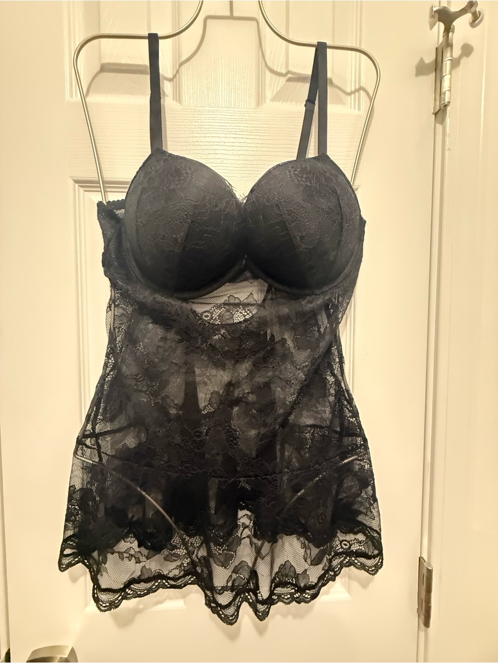 Victorias Secret Black Lingerie Add 2 cup sizes Large
